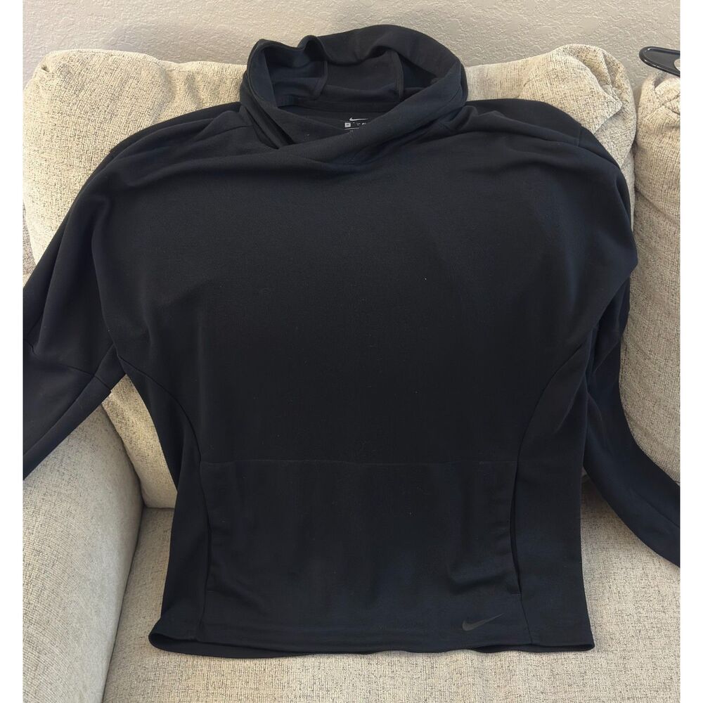Nike Yoga Men's Hypr Dry Pullover Black Hoodie. Size Large. Like New. Free Ship